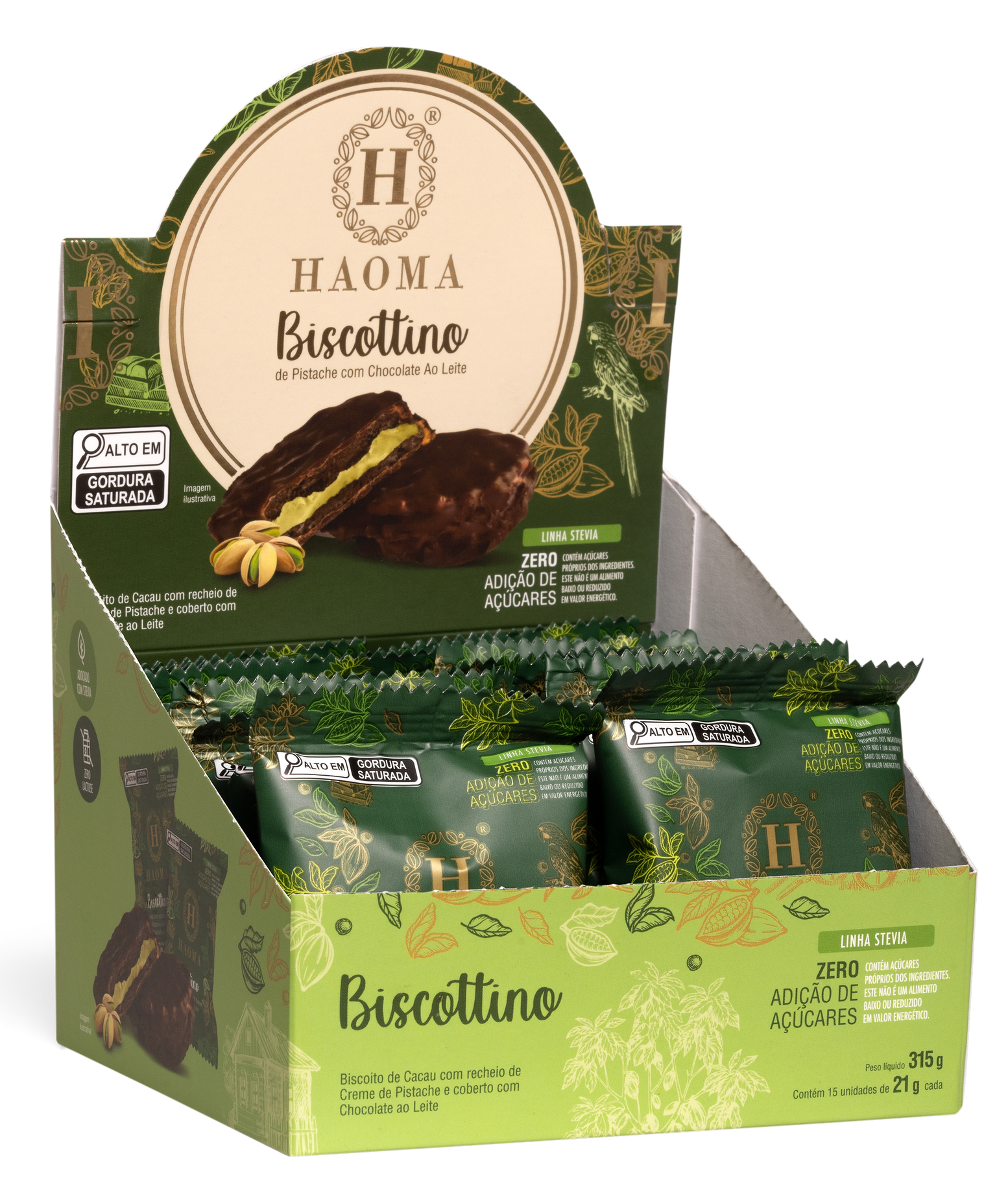 Biscottino Pistachio - Full Experience - Box of 15 (Milk) + Box of 15 (White)