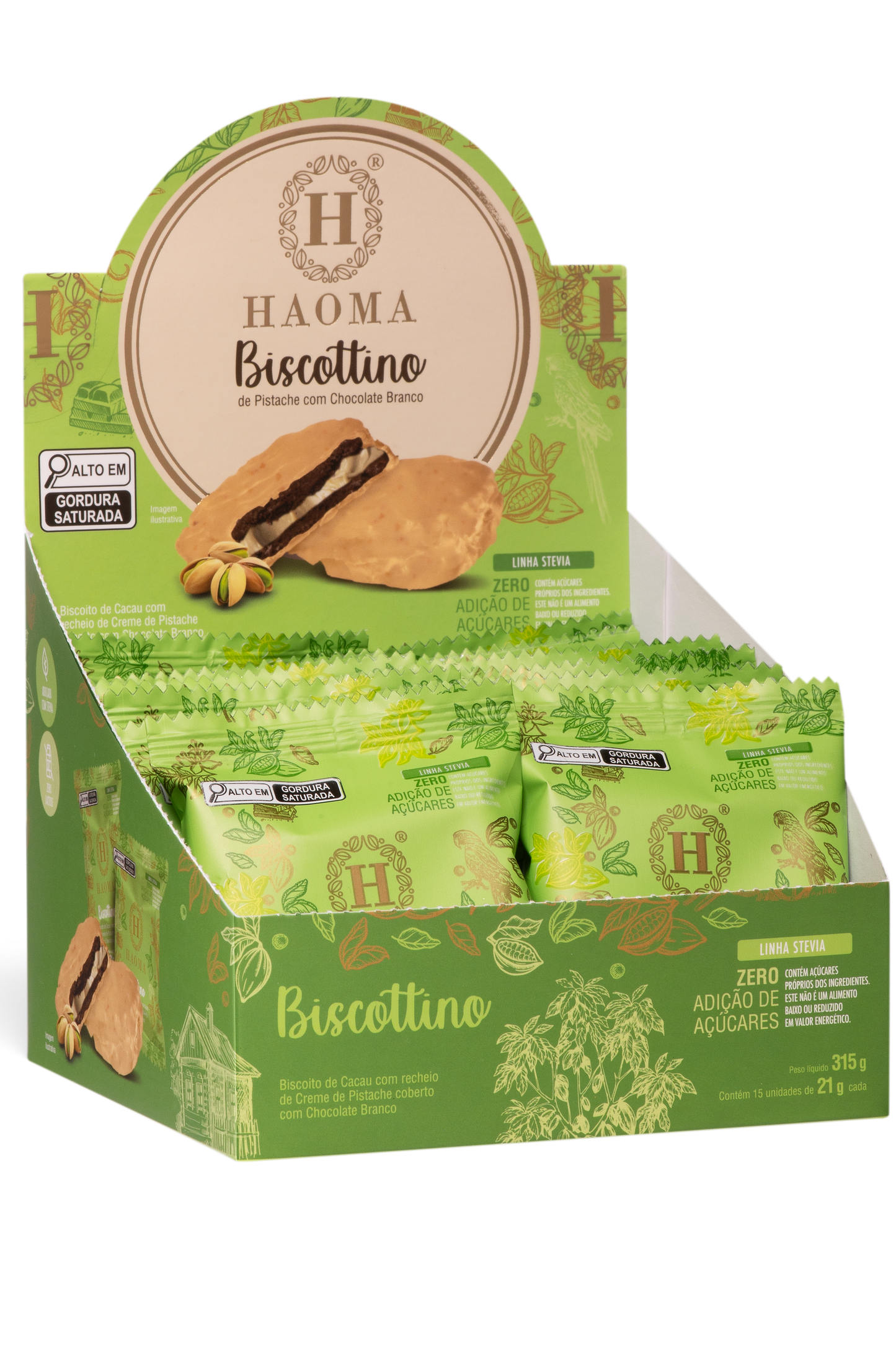 Biscottino Pistachio White — Box of 15