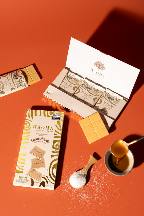 Caramelized White Chocolate Bar with Sea Salt Flakes - 250g Pouch